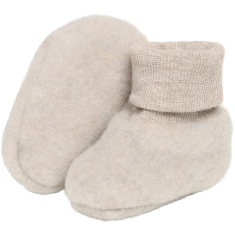 Huttelihut Camel Melange Footies Wool Fleece
