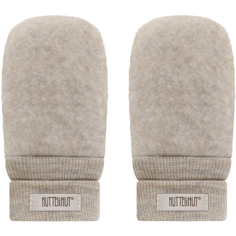 Huttelihut Camel Melange Mittens Wool Fleece