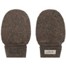 Huttelihut Brown Melange Mittens Wool Fleece