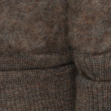 Huttelihut Brown Melange Mittens Wool Fleece
