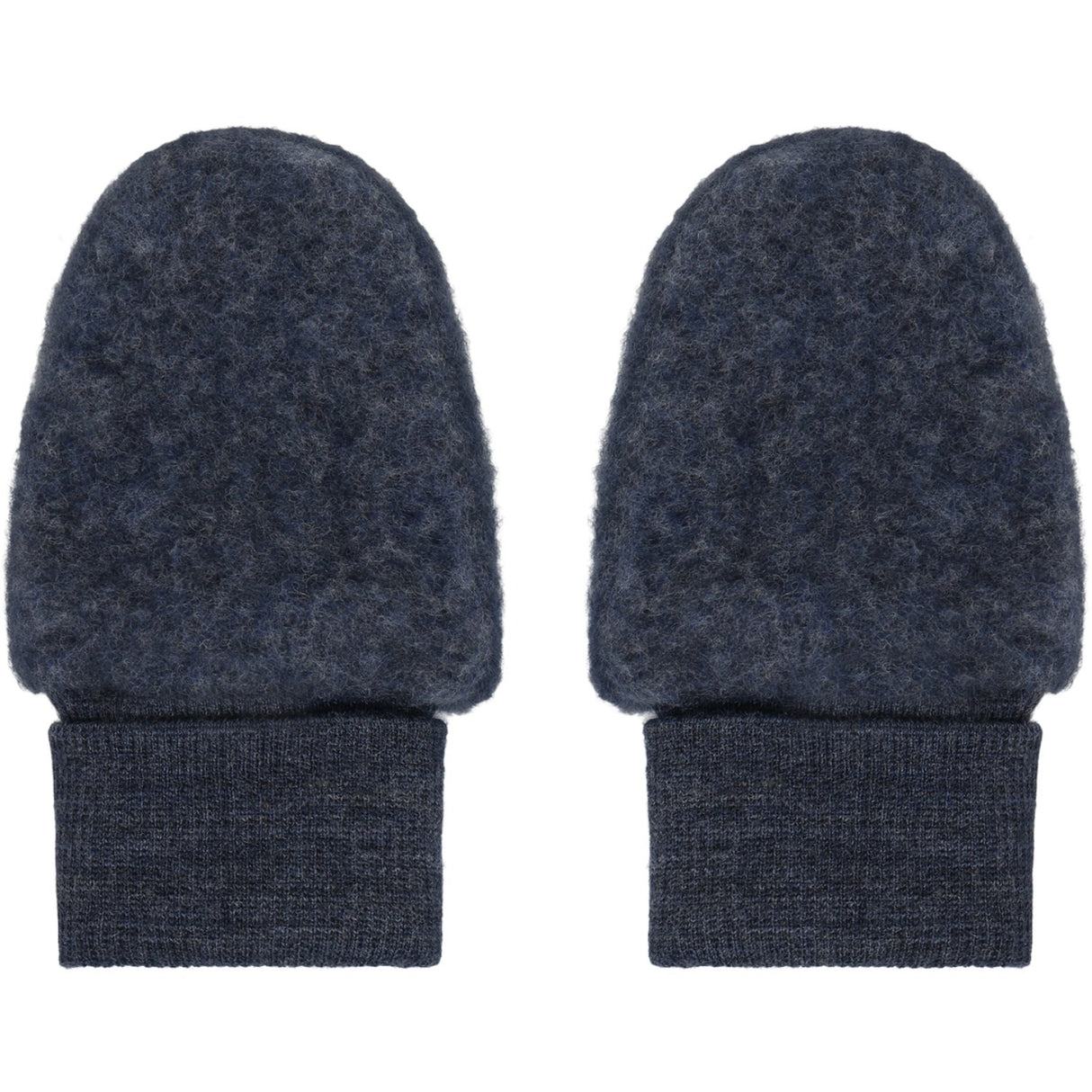 Huttelihut Ombre Blue Melange Mittens Wool Fleece 2-Layer