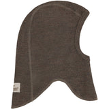 Huttelihut Brown Melange Balaclava Wool Rib