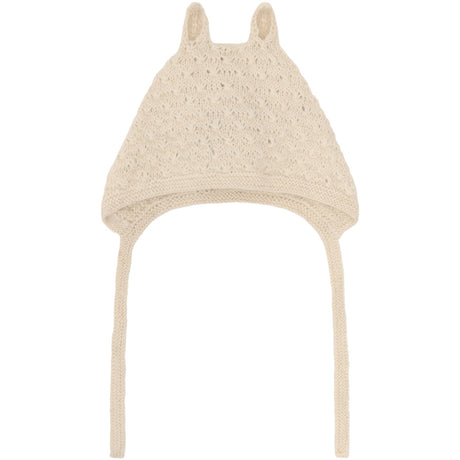 Huttelihut Off-White Bonnet Ears Alpaca Wool Knit