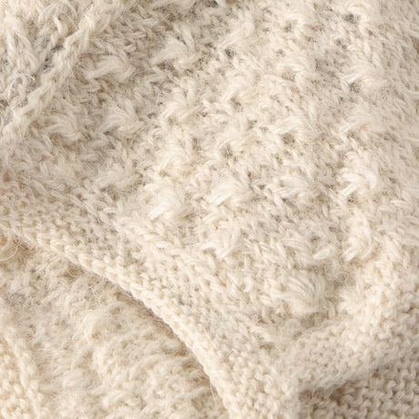 Huttelihut Off-White Bonnet Ears Alpaca Wool Knit