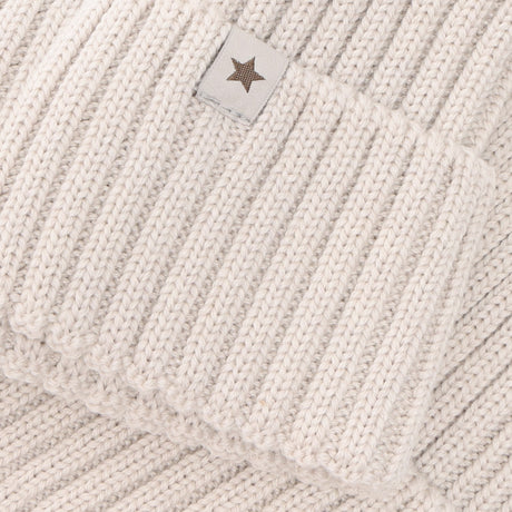 Huttelihut Sand Melange Beanie Wool Knit
