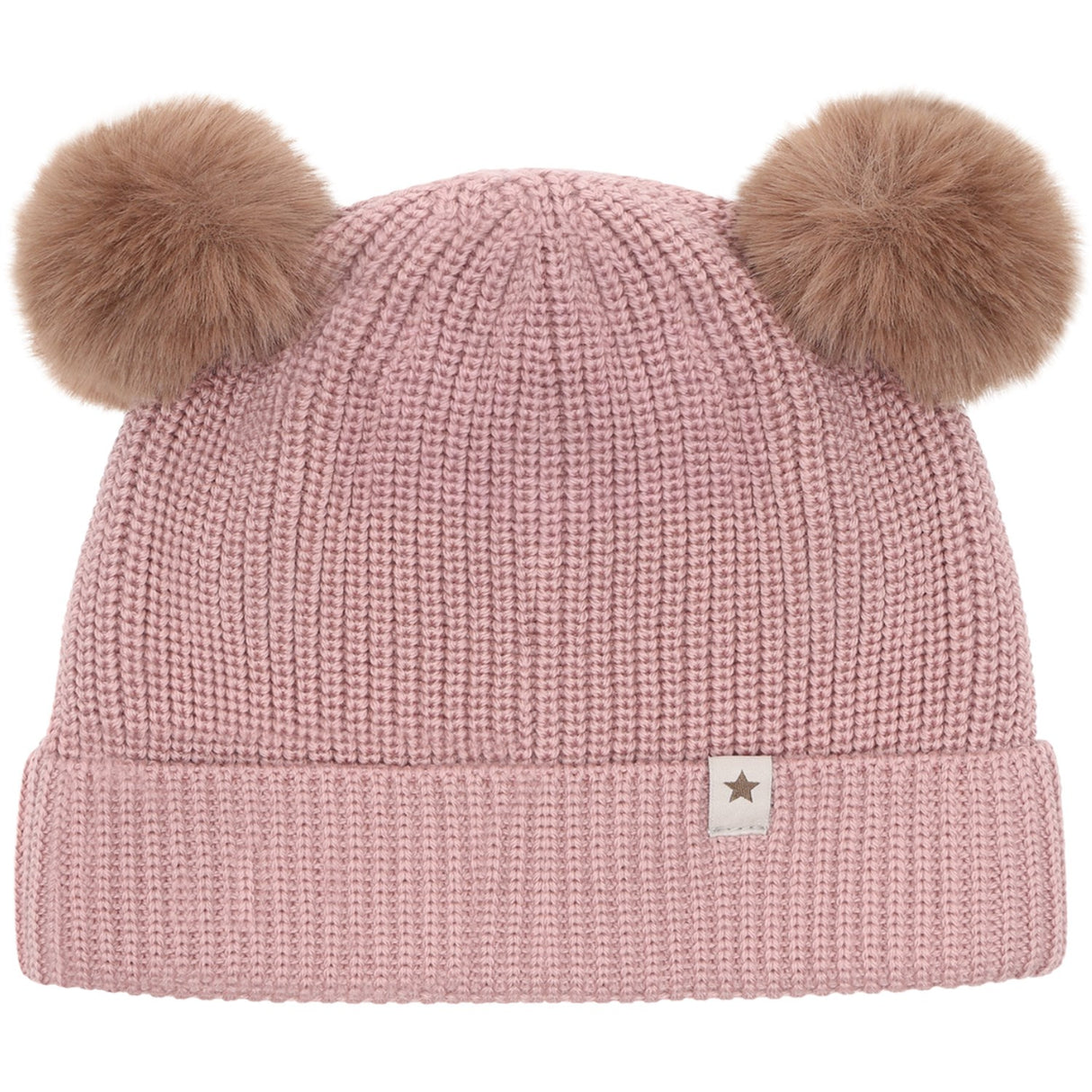 Huttelihut Woodrose Beanie Wool Knit Pompoms
