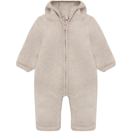 Huttelihut Camel Melange Pram Suit Ears Wool Fleece