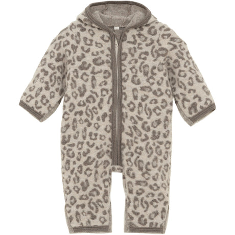 Huttelihut Camel Melange Pram Suit Ears Wool Fleece Jac
