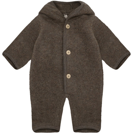 Huttelihut Brown Melange Pram Suit Pixie Wool Fleece