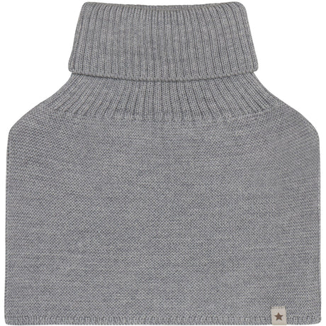 Huttelihut Medium Grey Melange Neck Warmer Wool Knit