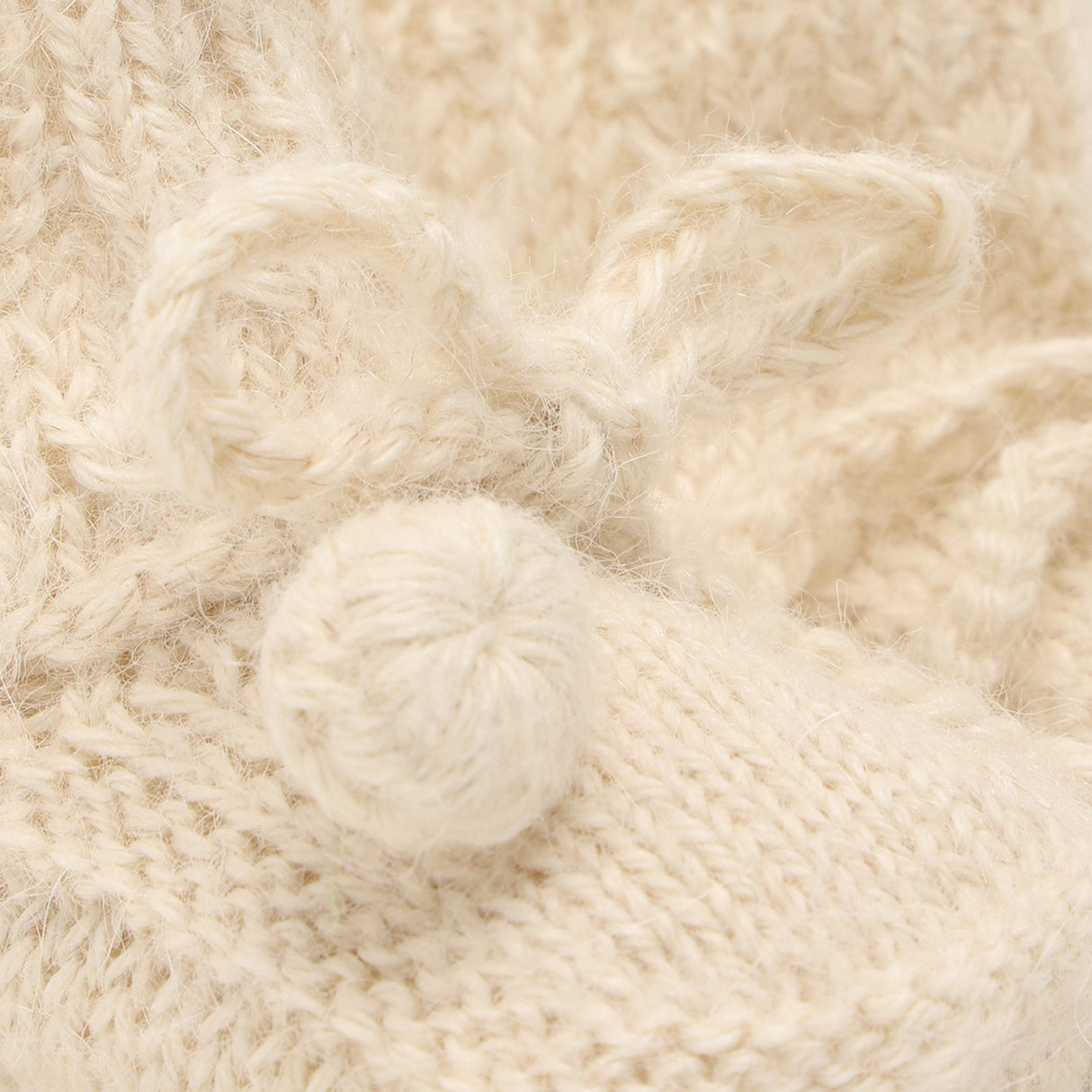 Huttelihut Off-White Footies Alpaca Wool Knit