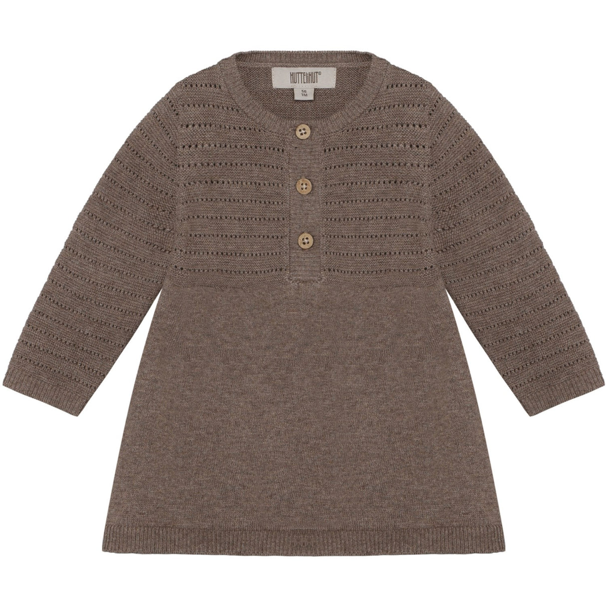 Huttelihut Cinder Melange Dress Ls Knit W. Wool