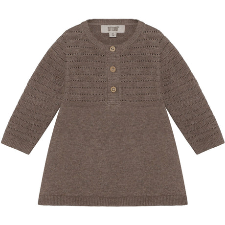 Huttelihut Cinder Melange Dress Ls Knit W. Wool