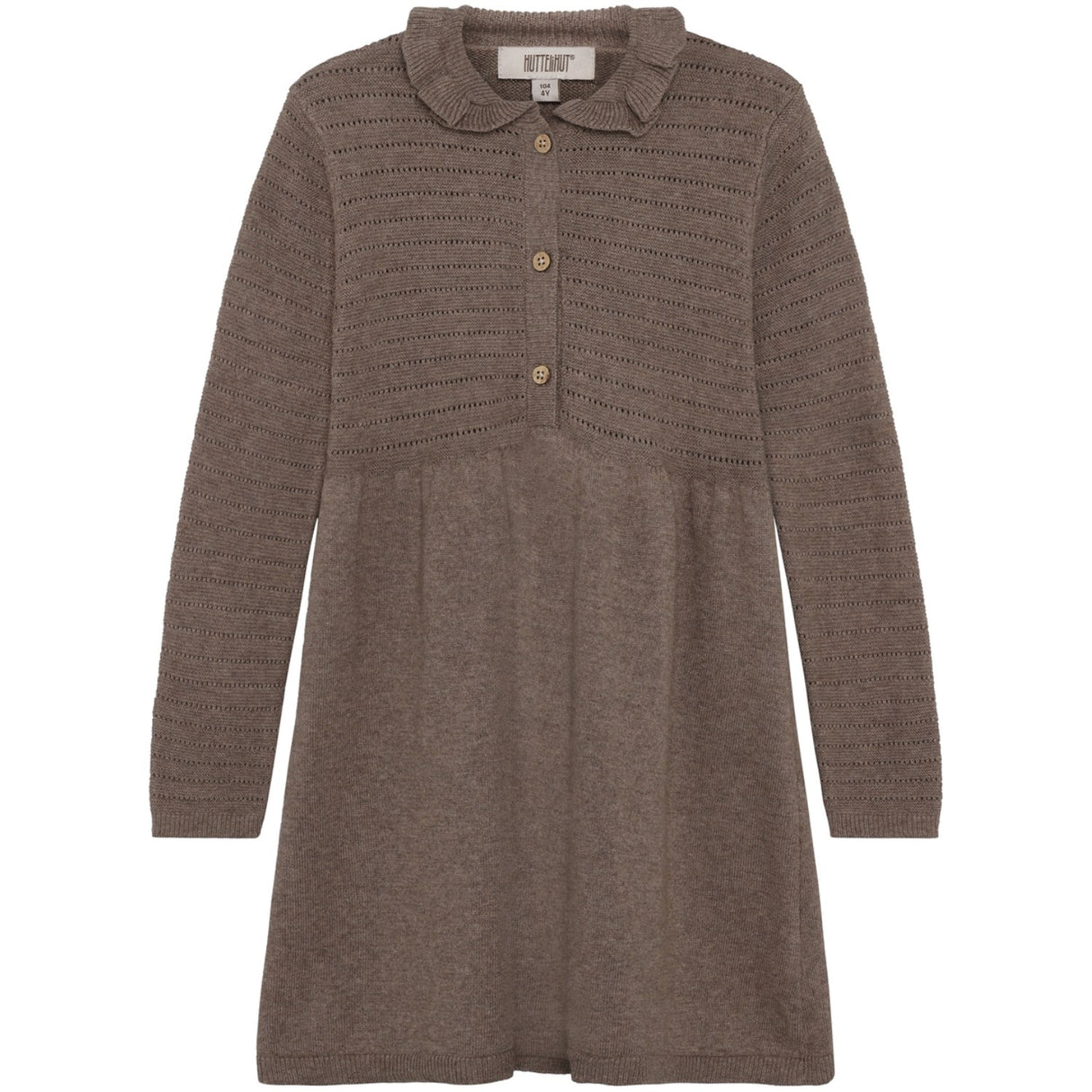Huttelihut Cinder Melange Dress Ls Knit W. Wool