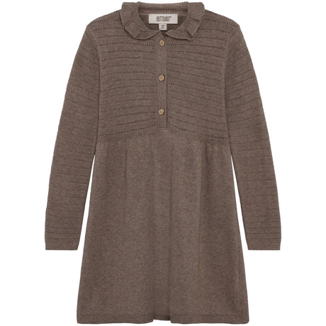 Huttelihut Cinder Melange Dress Ls Knit W. Wool