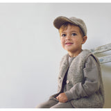 Huttelihut Camel Melange Vest Wool Teddy W. Lining