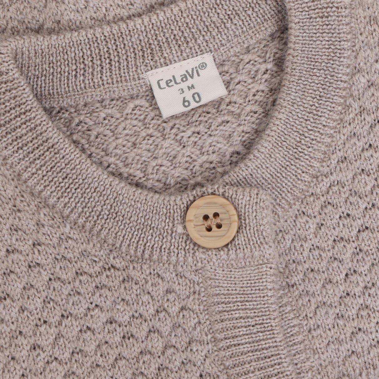 CeLaVi Mocha Meringue Melange Cardigan - Knitted