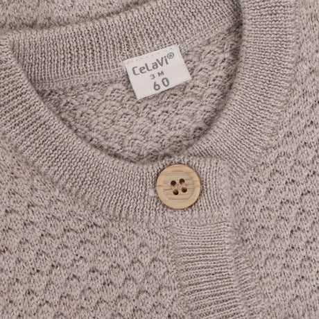 CeLaVi Mocha Meringue Melange Cardigan - Knitted