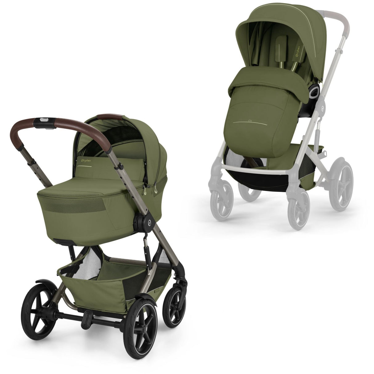 Cybex Moss Green Talos S Lux Tpe Including Foldable Cot