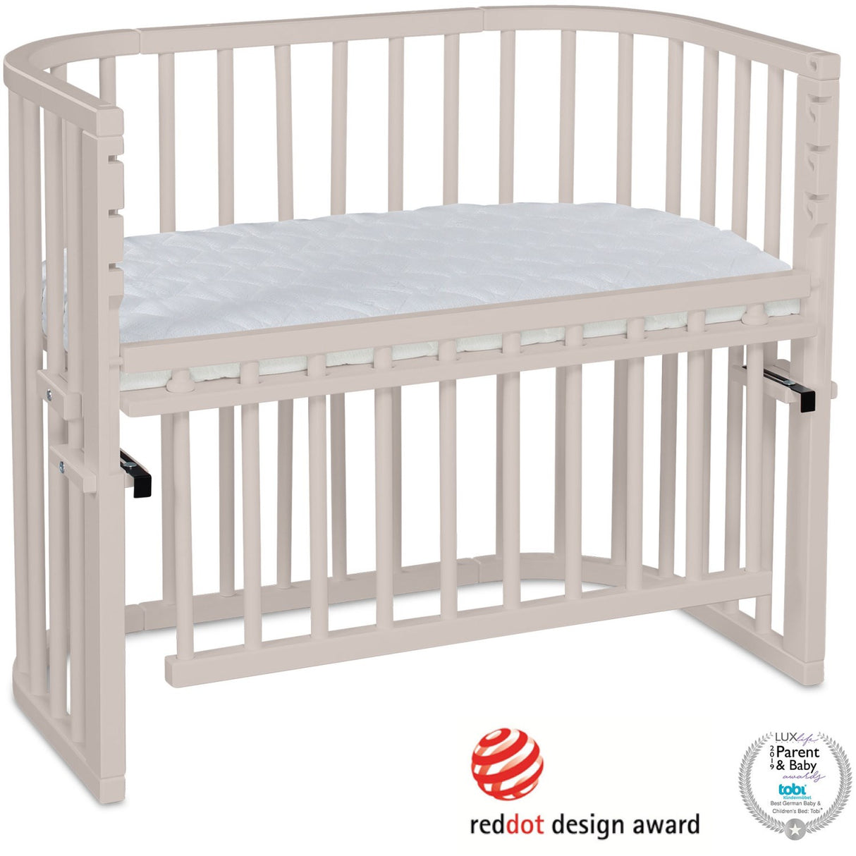 babybay® Beige Varnished Maxi Comfort Plus Co-sleeper