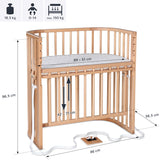 babybay® Natural Varnished Boxspring Comfort Plus Co-sleeper