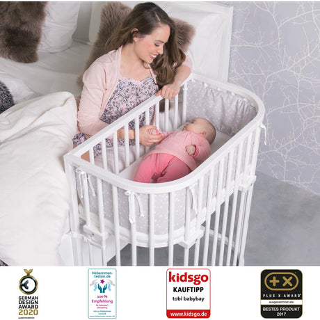 babybay® White Varnished Boxspring Comfort Plus Co-sleeper