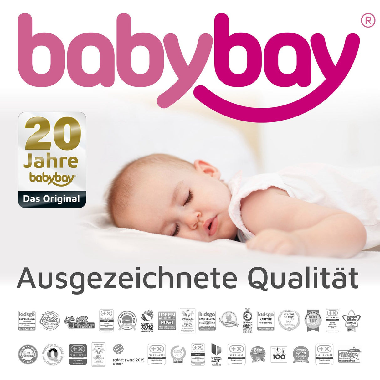 babybay® White Varnished Boxspring Comfort Plus Co-sleeper