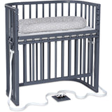 babybay® Grey Varnished Boxspring Comfort Plus Co-sleeper