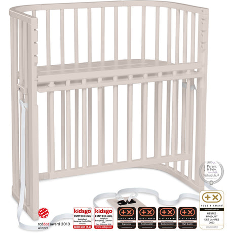 babybay® Beige Varnished Boxspring Comfort Plus Co-sleeper