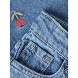 Name It Medium Blue Denim Embroided Nmfbella Mom Dnm Emb Jeans 5526-Bp
