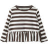 Name It Chocolate Brown Cloud Dancer Nmfnilje Ls Peplum Top