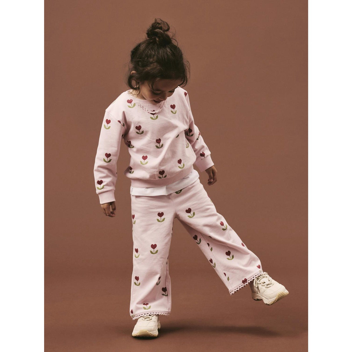 Name It Parfait Pink Nmfnancy Wide Swe Pants Bru