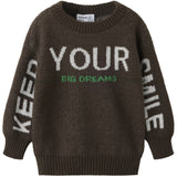 Name It Chocolate Brown Nmmnoah Ls Loose Knit