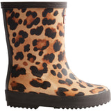 Hunter Leopard Print/Chocolate Brown Kids First Leopard Print Boot