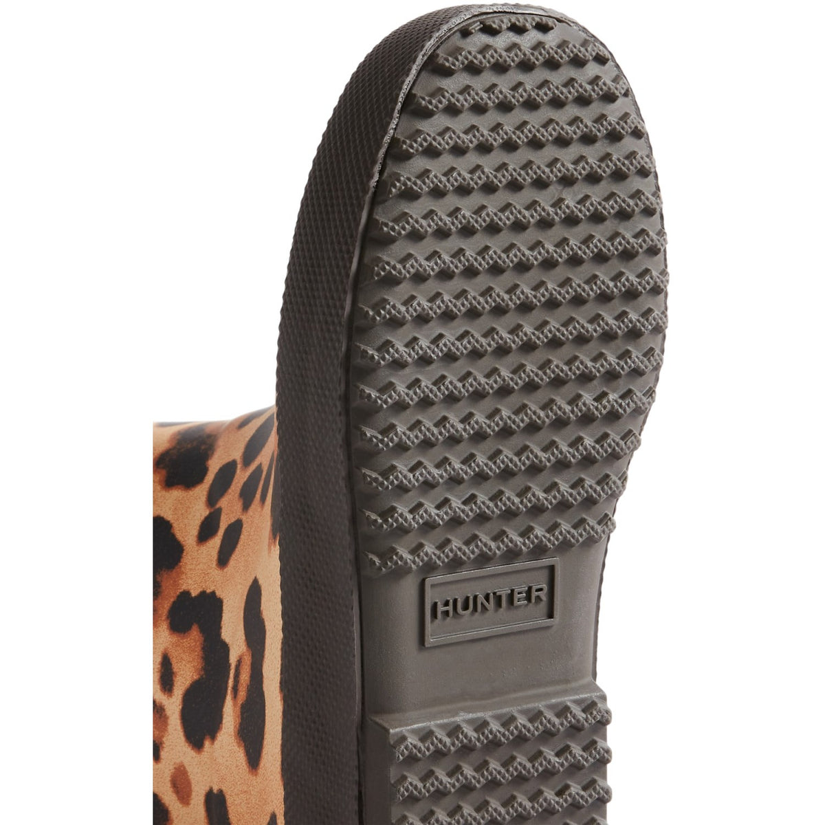 Hunter Leopard Print/Chocolate Brown Kids First Leopard Print Boot