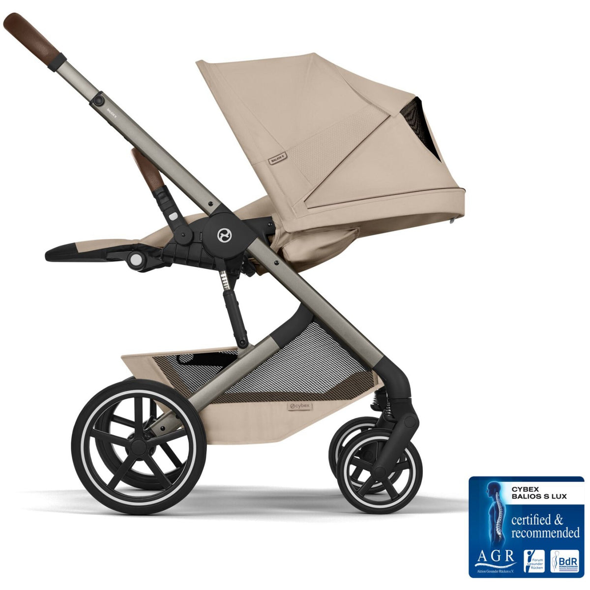 Cybex Almond Beige Balios S Lux Tpe Including Foldable Cot