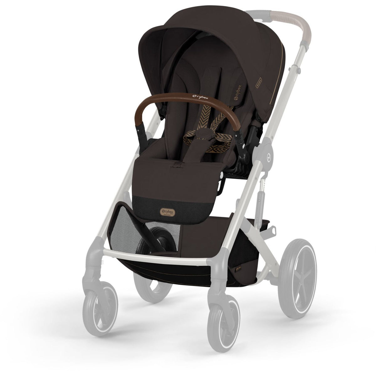 Cybex Chocolate Brown Balios S Lux Tpe Including Foldable Cot