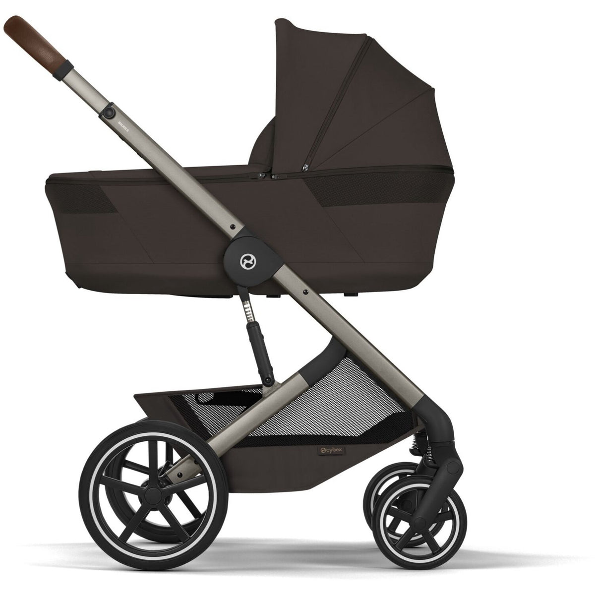 Cybex Chocolate Brown Balios S Lux Tpe Including Foldable Cot