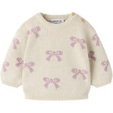 Name It Birch Bows In Mauve Shadows Nbfoana Ls Knit Box