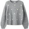 Name It Grey Melange Hearts In Birch Nkfogusse Ls Knit