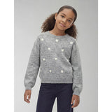 Name It Grey Melange Hearts In Birch Nkfogusse Ls Knit