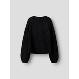 Name It Black Hearts In Birch Nkfogusse Ls Knit