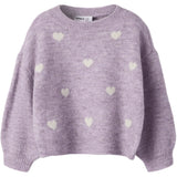 Name It Mauve Shadows Birch Hearts Nmfogusse Ls Knit