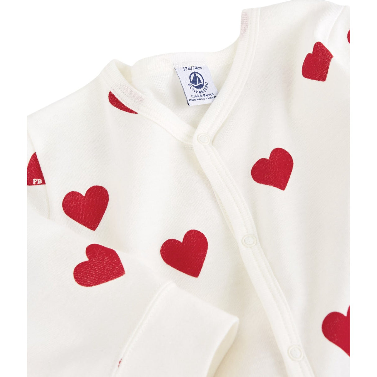 Petit Bateau MARSHMALLOW/TERKUIT Footless Sleepsuit