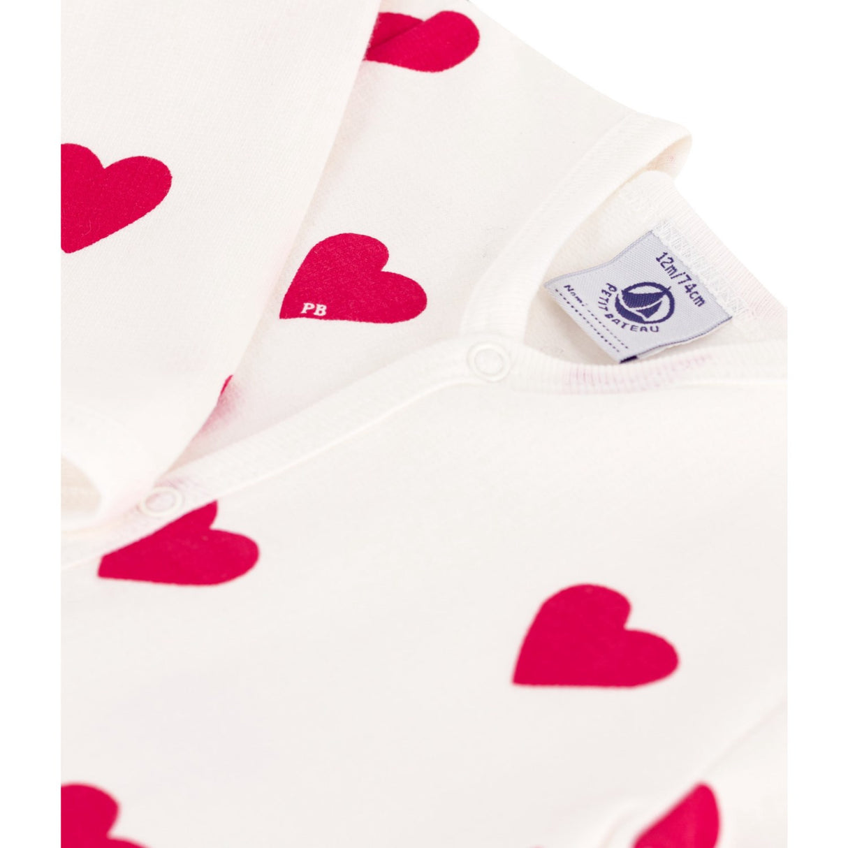Petit Bateau Hearts Sleepsuit