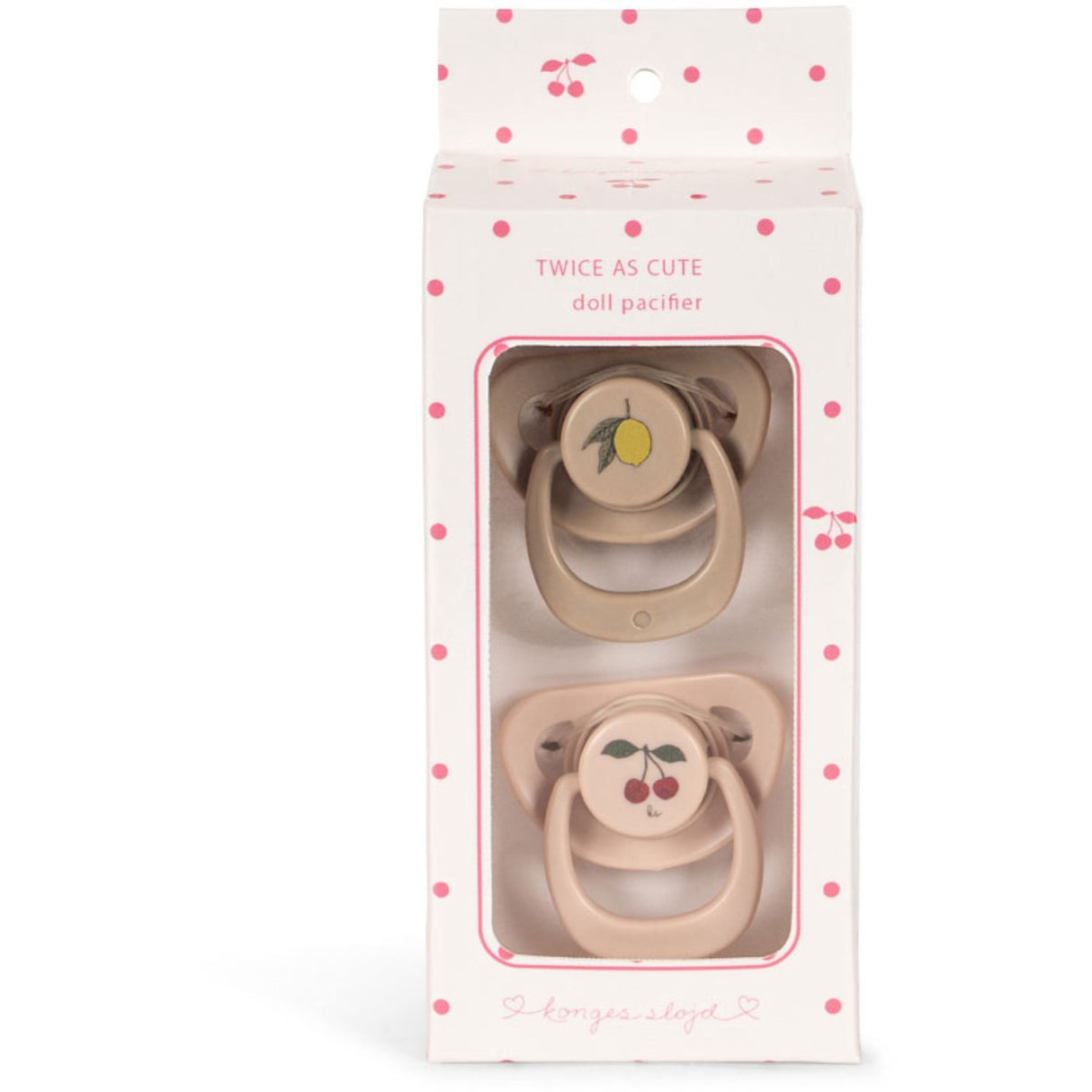 Konges Sløjd Cherry/Lemon 2 Pack Doll Pacifier