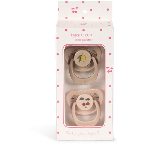 Konges Sløjd Cherry/Lemon 2 Pack Doll Pacifier