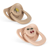 Konges Sløjd Cherry/Lemon 2 Pack Doll Pacifier