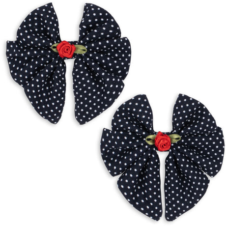 Konges Sløjd Dot Nuit 2 Pack Rose Rouge Bow Hair Clip