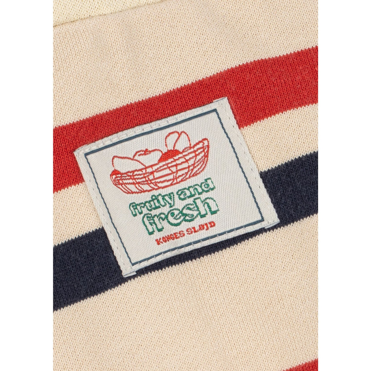 Konges Sløjd Tangerine Stripe Loupy Half Zip Sweat Gots